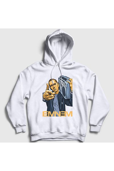 Presmono Φούτερ Eminem White Hooded - Unisex 155953 ττ