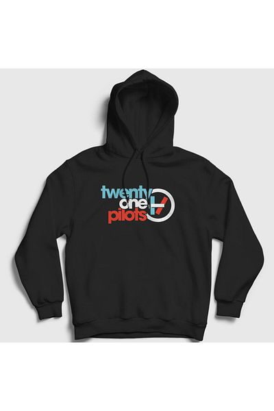 Presmono Φούτερ Twenty One Pilots Unisex με μαύρη κουκούλα - 120857 ττ