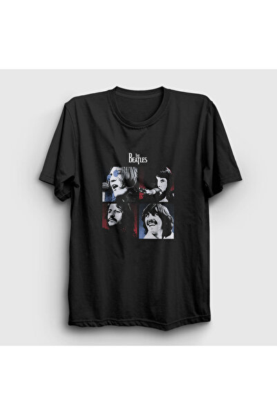 Presmono The Beatles Unisex crna T-shirt - 114243tt