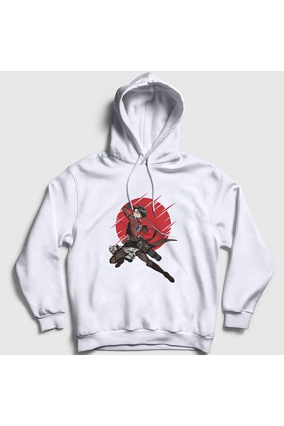 Presmono Unisex White Levi Anime Attack On Titan Hooded φούτερ 123842 ττ