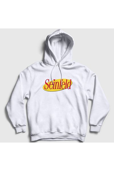 Presmono Φούτερ με λογότυπο Seinfeld Unisex με λευκή κουκούλα - 208520 ττ