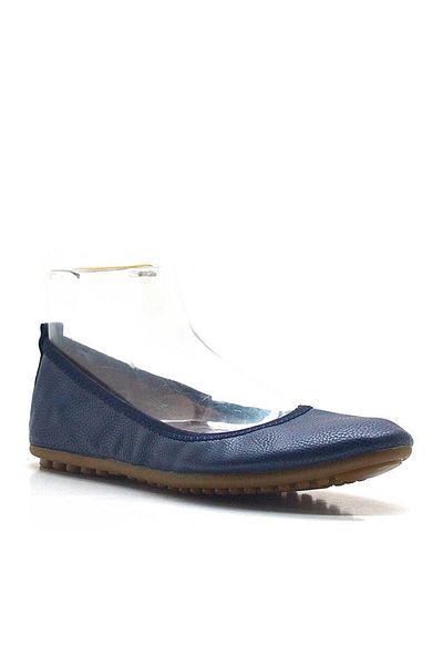 TREND Navy Blue Foldable Women's Ballerinas