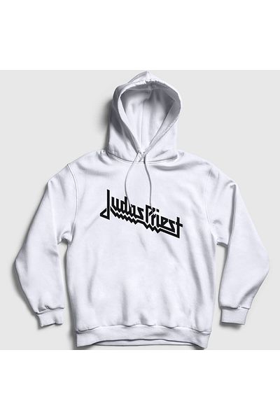 Presmono Φούτερ με λογότυπο Judas Priest Unisex White Hooded - 88437tt