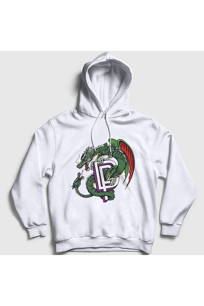 Presmono Φούτερ με κουκούλα Dragon Deep Purple Rock Unisex - Λευκό 423210 ττ