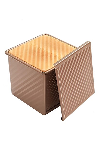 Chavin Karbon Çelik 250 gr Oluklu Kare Tost Ekmek Kalıbı (14,2x12x11,6 cm) mt101