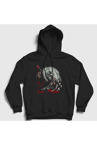 Presmono Φούτερ Blood Iron Maiden Unisex Μαύρη κουκούλα - 85507tt