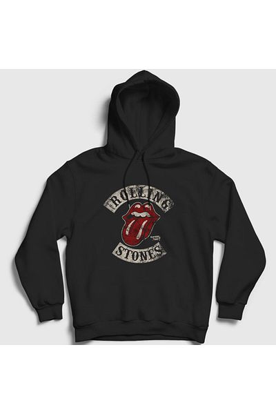 Presmono Unisex Μαύρο 1978 The Rolling Stones Hooded φούτερ 117508 ττ