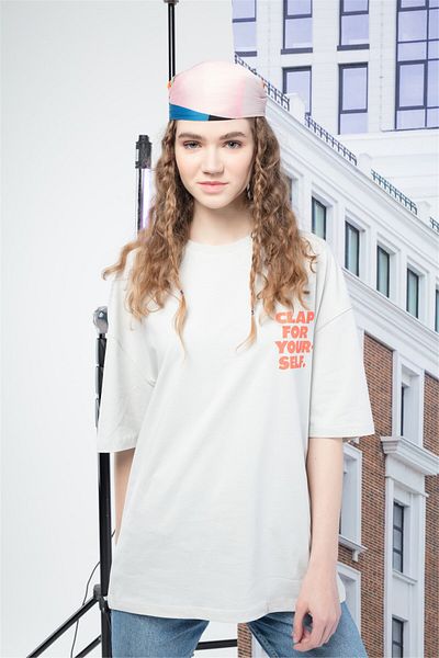 Trendiz Γυναικεία Clap Tshirt Stone