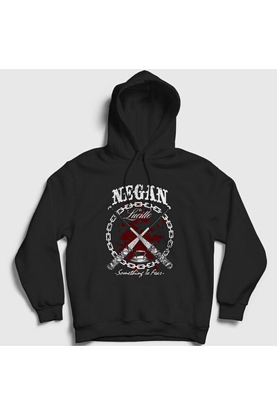 Presmono Φούτερ Unisex Μαύρη κουκούλα Negan V2 - The Walking Dead 220337 ττ