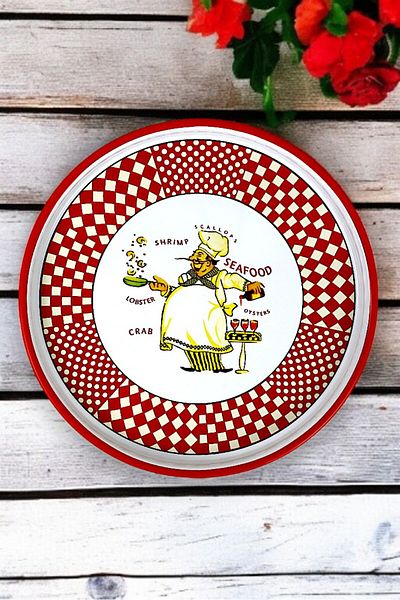 İnci Emaye No. 30 Pizza Plate Tray Plate Pastry Plate Serving Plate Baking Tray 30 cm