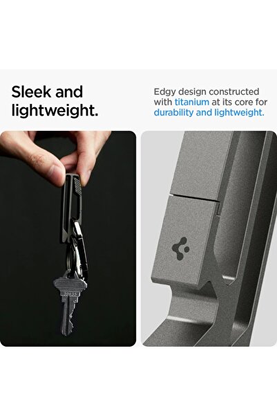 Spigen Key Ring / Bottle Opener Clip Hook Metal Fit Gunmetal - Ahp05319