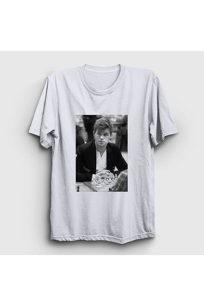 Presmono Μπλουζάκι Magnus Carlsen Unisex White Bigfoot Chess - 424188 ττ