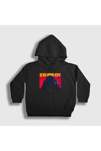 Presmono Детски унисекс суитшърт с качулка The Weeknd Black Starboy - 159531tt