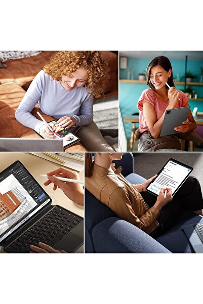 Fogy Apple iPad Air 13inç M3 çipli 2025 Uyumlu Magic Uyumlu Touchpad Işıklı Klavyeli Kılıf