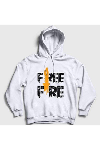 Presmono Λευκό Unisex Knife V2 Free Fire Hooded φούτερ - 233211 ττ