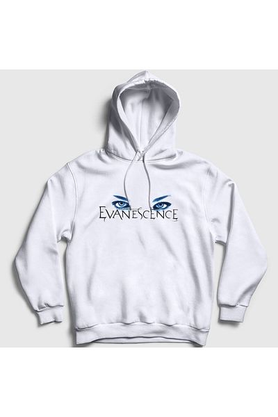 Presmono Φούτερ Evanescence Unisex με λευκή κουκούλα με λογότυπο 146143 ττ