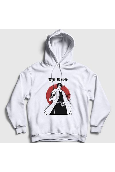 Presmono Φούτερ με κουκούλα Aizen V2 Unisex White Anime Bleach - 126977 ττ