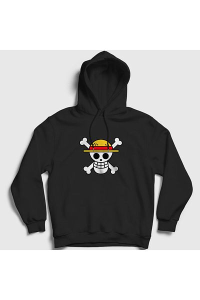 Presmono Φούτερ με κουκούλα One Piece Unisex Black Anime - 135891 ττ