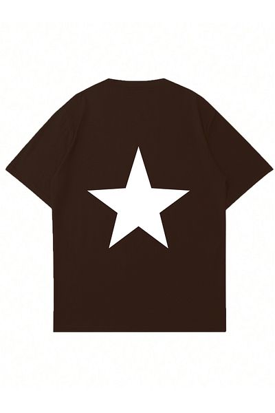 Mad&Calf Μπλουζάκι Unisex Double Star με στάμπα με λαιμόκοψη