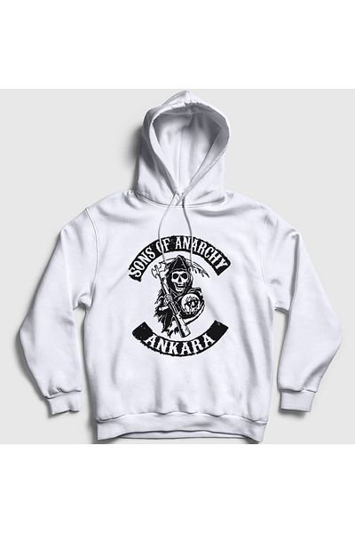 Presmono Unisex Λευκό - Φούτερ με κουκούλα Ankara Sons Of Anarchy 214091 ττ