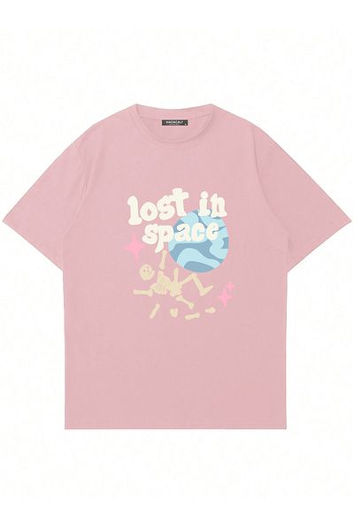 Mad&Calf Μπλουζάκι Unisex Lost In Space με στάμπα με λαιμόκοψη