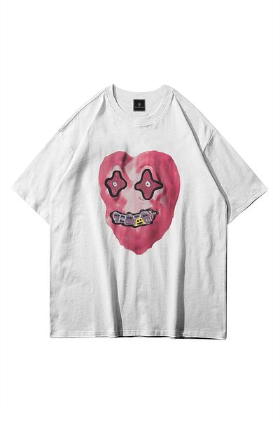 Trendiz Λευκό μπλουζάκι Unisex Heart