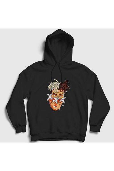 Presmono Унисекс черен суитшърт с качулка Xxxtentacion - 48212tt