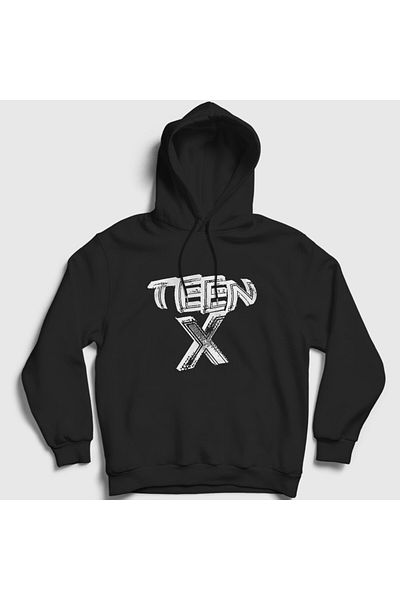 Presmono Унисекс суитшърт с качулка Ken Carson Teen X - черен - 424060tt