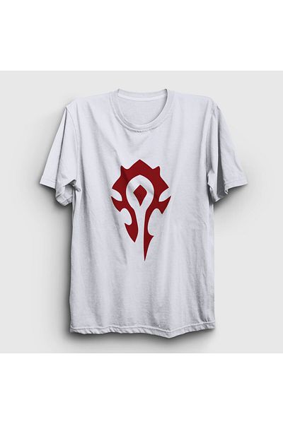 Presmono Λευκό μπλουζάκι παιχνιδιών World Of Warcraft Horde Unisex - 423678 ττ
