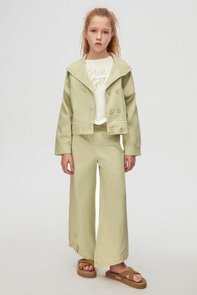 NK 10-16 Years Old Girl Green Jacket Pants Suit - Green