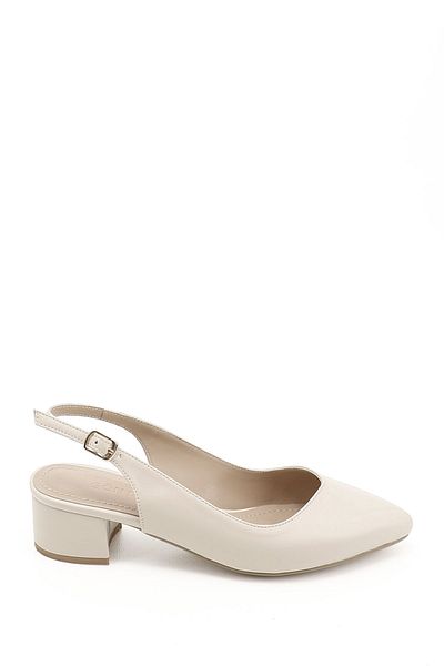 GÖNDERİ(R) Women/Girls Cream Pointed Toe Slingback Shoes