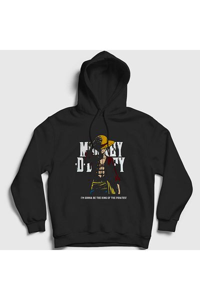 Presmono Унисекс суитшърт с качулка One Piece - Аниме дизайн на King Luffy 135521tt
