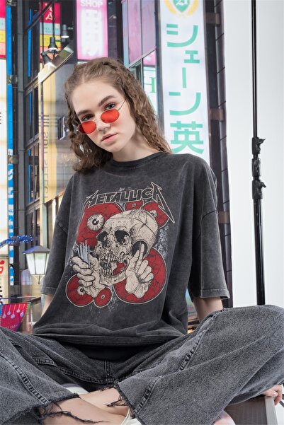 Trendiz Γυναικείο T-Shirt Metallica Anthracite
