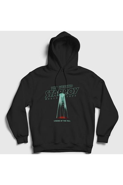 Presmono Φούτερ Unisex με μαύρη κουκούλα Weeknd - 158737 ττ