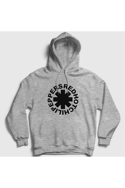 Presmono Φούτερ με κουκούλα Unisex Grey Red Hot Chili Peppers - 108201 ττ
