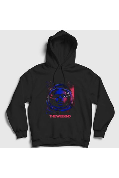 Presmono Унисекс суитшърт с качулка The Weeknd, черен, с астронавт - 158567tt