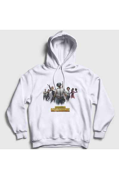 Presmono Λευκό Team Pubg Unisex φούτερ με κουκούλα - 30839tt