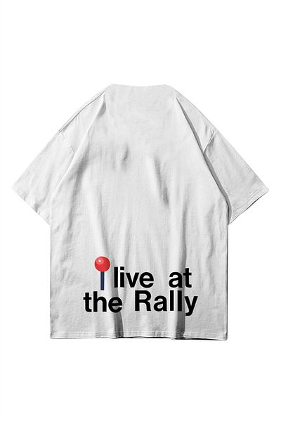 Trendiz Λευκό μπλουζάκι Unisex Live At The Rally Cpfm