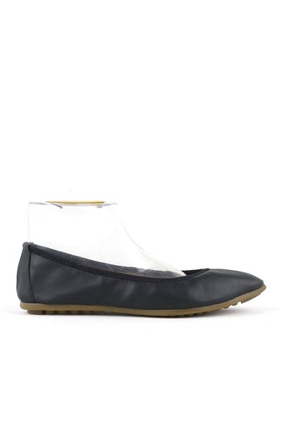 TREND Black Pointed Toe Foldable Women's Ballerinas