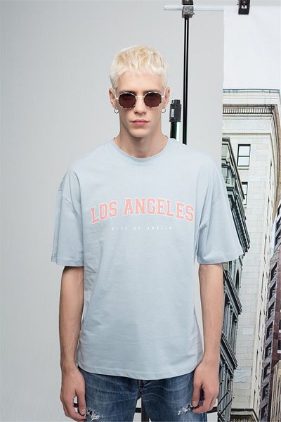 Trendiz Ανδρικό μπλουζάκι Los Angeles μπλε