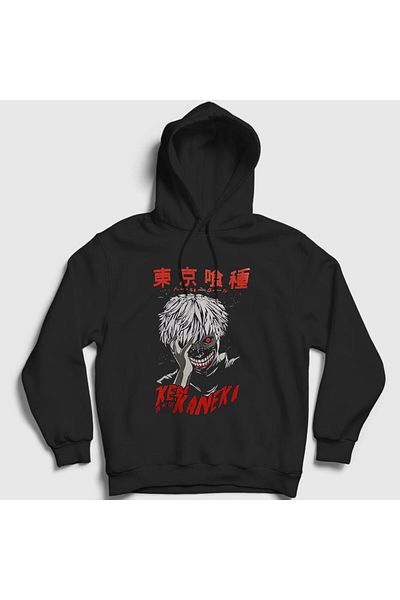 Presmono Φούτερ με κουκούλα Ken Kaneki Unisex Black Anime Tokyo Ghoul - 136752 ττ