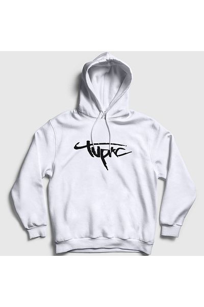 Presmono Φούτερ Tupac Shakur Unisex με λευκή κουκούλα με λογότυπο 46280tt