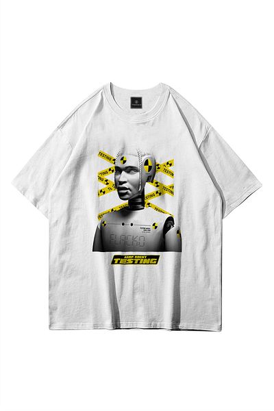 Trendiz Μπλουζάκι Unisex Testing Asap Rocky White