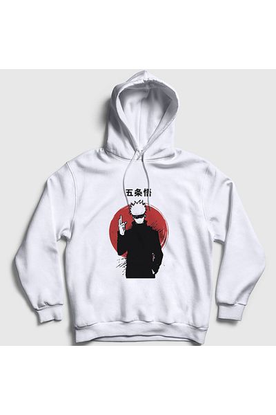 Presmono Φούτερ με κουκούλα Jujutsu Kaisen Unisex - Λευκό, Anime Satoru 130660 ττ