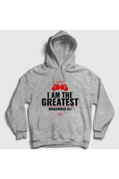Presmono Φούτερ με κουκούλα Muhammad Ali Unisex γκρι - 230392 ττ