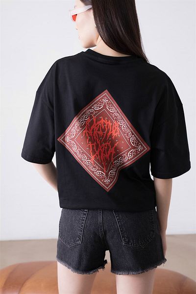 Trendiz Unisex Cactus Jack Bandana Black Tshirt