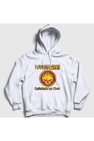 Presmono Λευκή συνωμοσία The Offspring Unisex φούτερ με κουκούλα - 177313 ττ