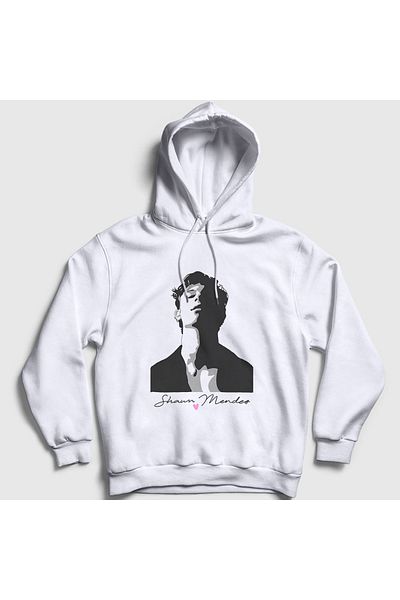 Presmono Φούτερ με λευκή κουκούλα Shawn Mendes Unisex - 231460 ττ