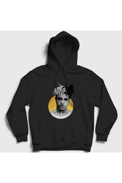 Presmono Φούτερ Sun Xxxtentacion Unisex Μαύρη κουκούλα - 49063tt