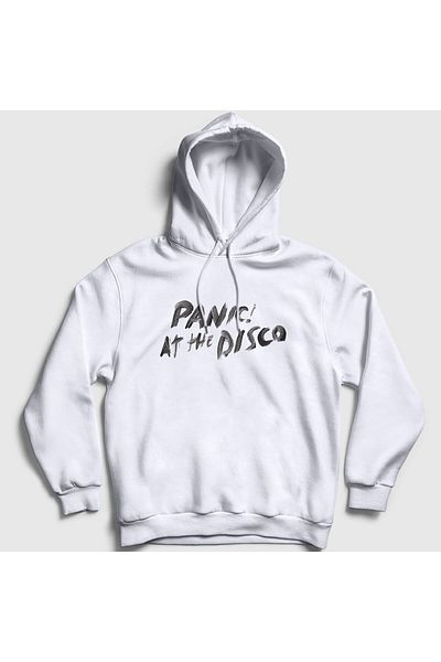 Presmono Unisex Λευκή Πανικός! Φούτερ με κουκούλα At The Disco - 72272tt